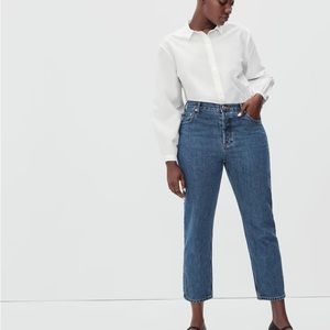 Everlane Curvy 90s Cheeky Straight Jeans - Size 29 Crop Highwaisted Rigid Denim